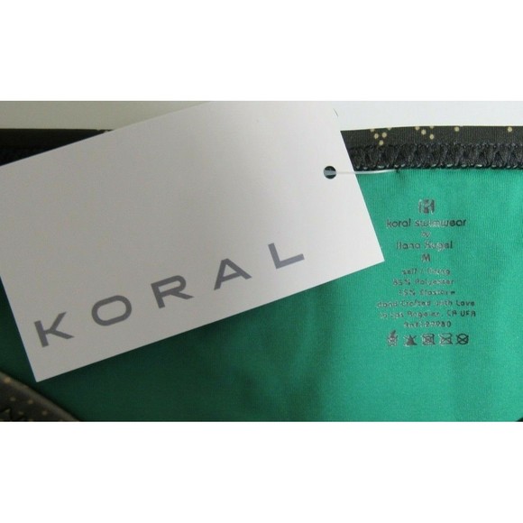 Koral Multicolored Feather Metal Ring Bikini Swim Suit Bottom Size Medium NWT - Picture 5 of 5